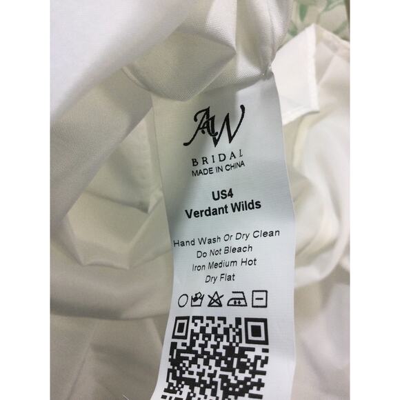 AW BRIDAL 4 S floral green white formal party bridesmaid maxi dress NEW B140 - Picture 8 of 8